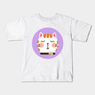 cute drawn kitty cat design 10 Kids T-Shirt